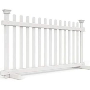 Zippity Outdoor 22in H x 44in W White Vinyl Portable Puppy Dog Fence Kit ZP19055 (2 Pack)