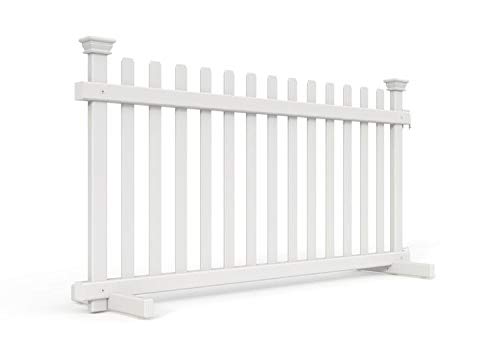 Zippity Outdoor 22in H x 44in W White Vinyl Portable Puppy Dog Fence Kit ZP19055 (2 Pack)