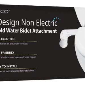 Greenco Slim Bidet Attachment, Hot, Warm, Cold Water Bidet Sprayer Toilet Seat, Bidet Attachment for Toilet, Non-Electric Adjustable Fresh Water Jet, Stainless Steel Flex Hose, Toilet Bidet Attachment