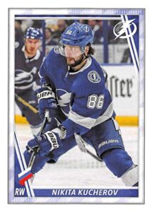 2020-21 topps nhl sticker #431 nikita kucherov tampa bay lighting hockey sticker card (mini, thin, peelable sticker)