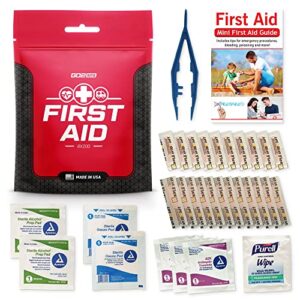 go2kits first aid kit 2.0 usa made 38 piece basic plus (1 pack) red