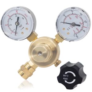 RX WELD Argon Regulators Gauges Gas Welding, Regulator for MIG and TIG, CGA580 Inlet Connection