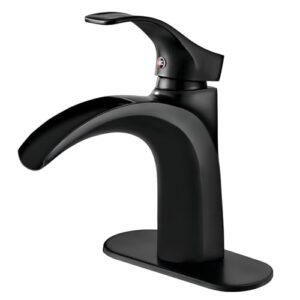 matte black bathroom sink faucet waterfall single handle one hole by beati faucet