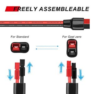 ELECTOP 10AWG Solar Panel Cable Connector Kit, Compatible with Solar Connector and Ads Port Adapter, Solar Connectors Extension Cable for Goal Zero Yeti Portable Solar Generator Power Station, RV