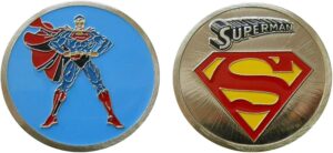 comic characters challenge coin, marvel comic coins, dc comic coin, (superman)