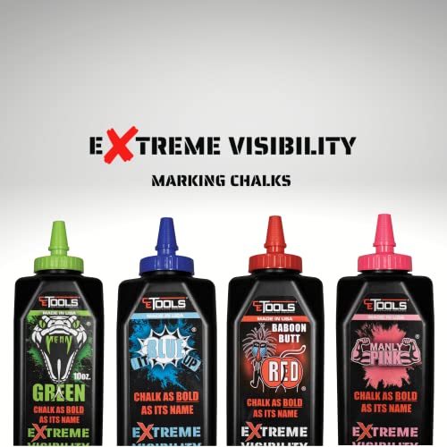 CE TOOLS Mean Green® EXTREME VISIBILITY Marking Chalk - Made in USA