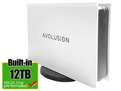 Avolusion PRO-5X Series 12TB USB 3.0 External Gaming Hard Drive for Xbox One Original, S & X (White)