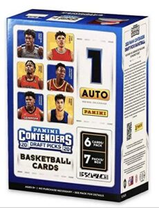 2020/21 panini contenders draft picks basketball blaster box (42 cards incl. one autograph card/bx)