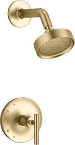 kohler k-ts14422-4g-2mb purist shower faucet system, vibrant brushed moderne brass
