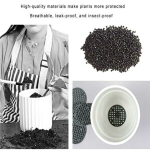 zhongjuekj 100Pcs Flower Pot Hole Mesh Pad Round and Square Bonsai Pot Bottom Grid Mat Mesh for Prevent Soil Loss Breathable Gasket 3 Models（50PCS 1.8“ /4.5cm 30PCS 2.16/5.5cm 20PCS 2.9/7.5cm）