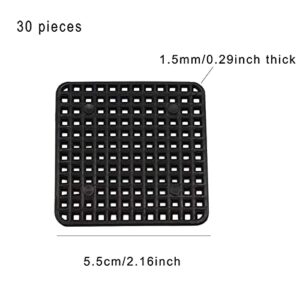 zhongjuekj 100Pcs Flower Pot Hole Mesh Pad Round and Square Bonsai Pot Bottom Grid Mat Mesh for Prevent Soil Loss Breathable Gasket 3 Models（50PCS 1.8“ /4.5cm 30PCS 2.16/5.5cm 20PCS 2.9/7.5cm）