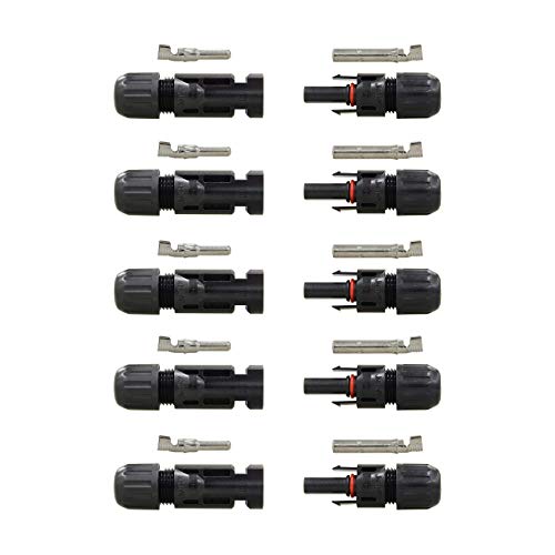 Renogy Solar Panel Cable, 5 Pairs Y Branch Connectors, Black