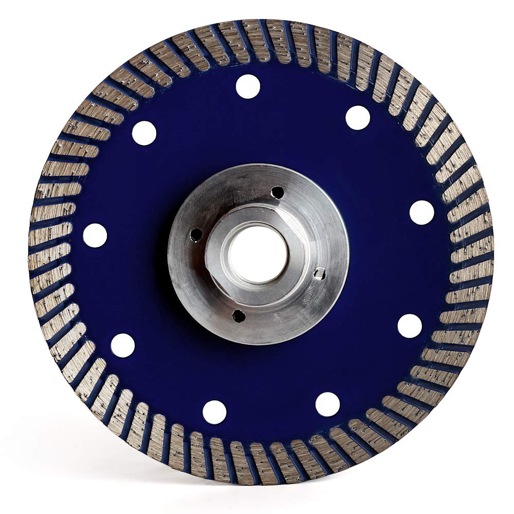 XMIS 4.5" Diamond Saw Blade Granite Blade with 5/8"-11 Flange for Cutting Porcelain Tile Granite Marble (4.5"-Flange)