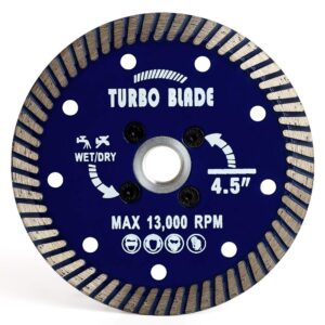 XMIS 4.5" Diamond Saw Blade Granite Blade with 5/8"-11 Flange for Cutting Porcelain Tile Granite Marble (4.5"-Flange)