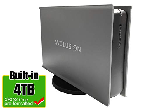 Avolusion PRO-5X Series 4TB USB 3.0 External Gaming Hard Drive for Xbox One Original, S & X (Grey)