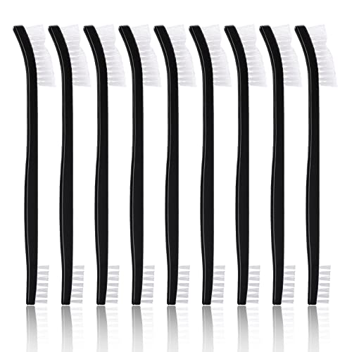 Accmor Gun Cleaning Brush, 9 Packs Double-Ended Cleaner Kits 7 Inch Nylon All Purpose Cleaning Brush Tool with Plastic Handle for Cleaning Welding Slag and Rust