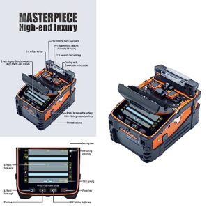 RUIASAHITE AI-9 Fusion Splicer Toolbox Kit with Auto Focus and 6 Motors for Trunk Line Construction, FTTH and Cable Splicing Projects