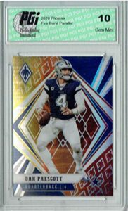 dak prescott 2020 phoenix #51 fanatics fire burst card pgi 10