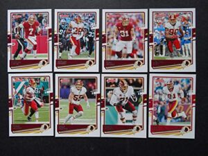 2020 donruss veteran football washington football team set of 8 cards: dwayne haskins(#237), adrian peterson(#238), ryan kerrigan(#239), montez sweat(#240), terry mclaurin(#241), cole holcomb(#242), trent williams(#243), sean taylor(#244)