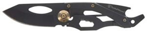 smith & wesson multi-tool 5.5in stainless steel folding knife with 2in drop point blade and s.s. handle for outdoor, tactical, survival and edc,black/gold