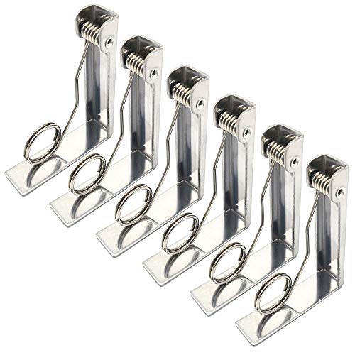 Latomex Tablecloth Clips 12 Packs Picnic Table Clips Stainless Steel Table Cloth Cover Clamps Table Cloth Holders Ideal for Home, Kitchen, Restaurant, Weeding, Picnic, Patio and Party(Up to 2.4")