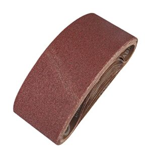 4x24 Sanding Belts 15PCS Belt Sander Paper Aluminum Oxide (3 Each of 80/120/150/240/400 Grits) Ideal for Wood Metal Paint Sanding