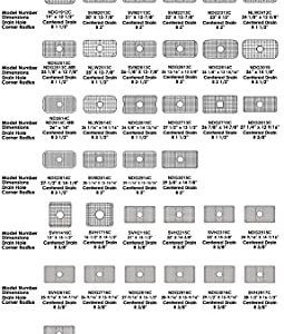 Serene Valley Sink Bottom Grid 22" X 13", Rear Drain with Corner Radius 2", Sink Protector SVM2213R