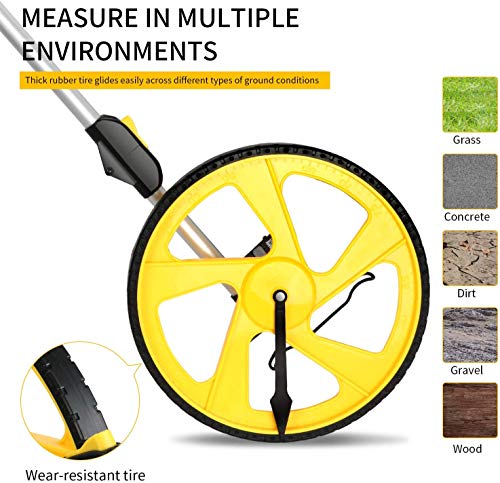 Zozen Metric Measuring Wheel in Meters, Foldable Meters Measure Wheel[Up to 9,999m], Meter Measurement Wheel with Backpack