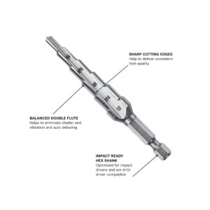 Bosch IMSDC6 3/16 In. to 1/2 In. High-Speed Steel Turbo Impact Step Drill Bit