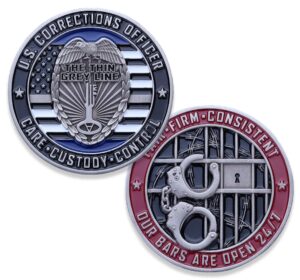 corrections officer challenge coin - u.s. department of cirrections security military coin - designed by military veterans! military challenge coins