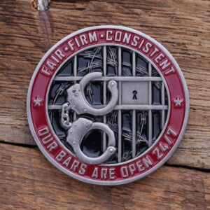 Corrections Officer Challenge Coin - U.S. Department of Cirrections Security Military Coin - Designed by Military Veterans! Military Challenge Coins