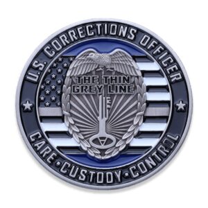 Corrections Officer Challenge Coin - U.S. Department of Cirrections Security Military Coin - Designed by Military Veterans! Military Challenge Coins