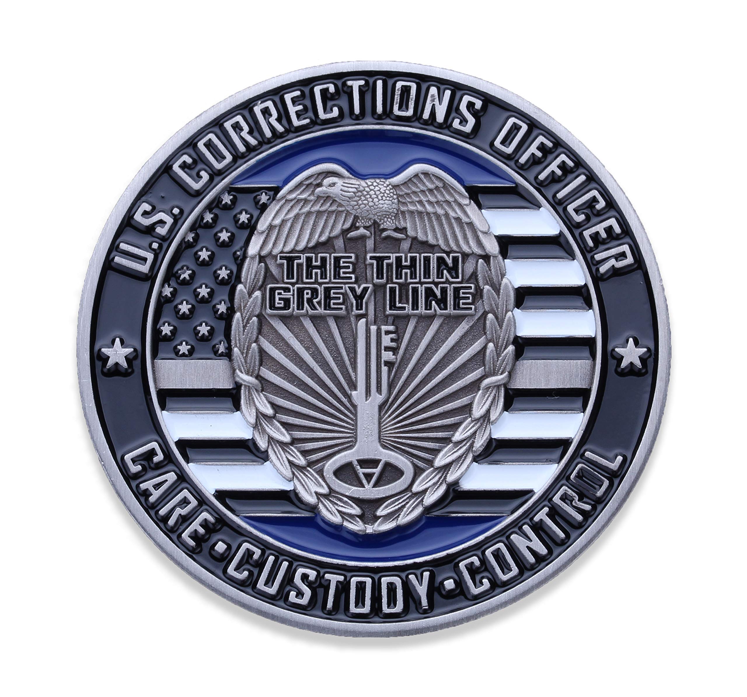 Corrections Officer Challenge Coin - U.S. Department of Cirrections Security Military Coin - Designed by Military Veterans! Military Challenge Coins