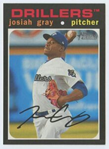 2020 topps heritage minors #138 josiah gray rc rookie tulsa drillers baseball trading card