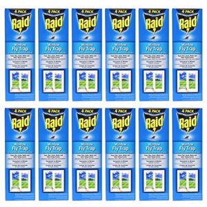 raid window fly trap, 4 count (12-pack)
