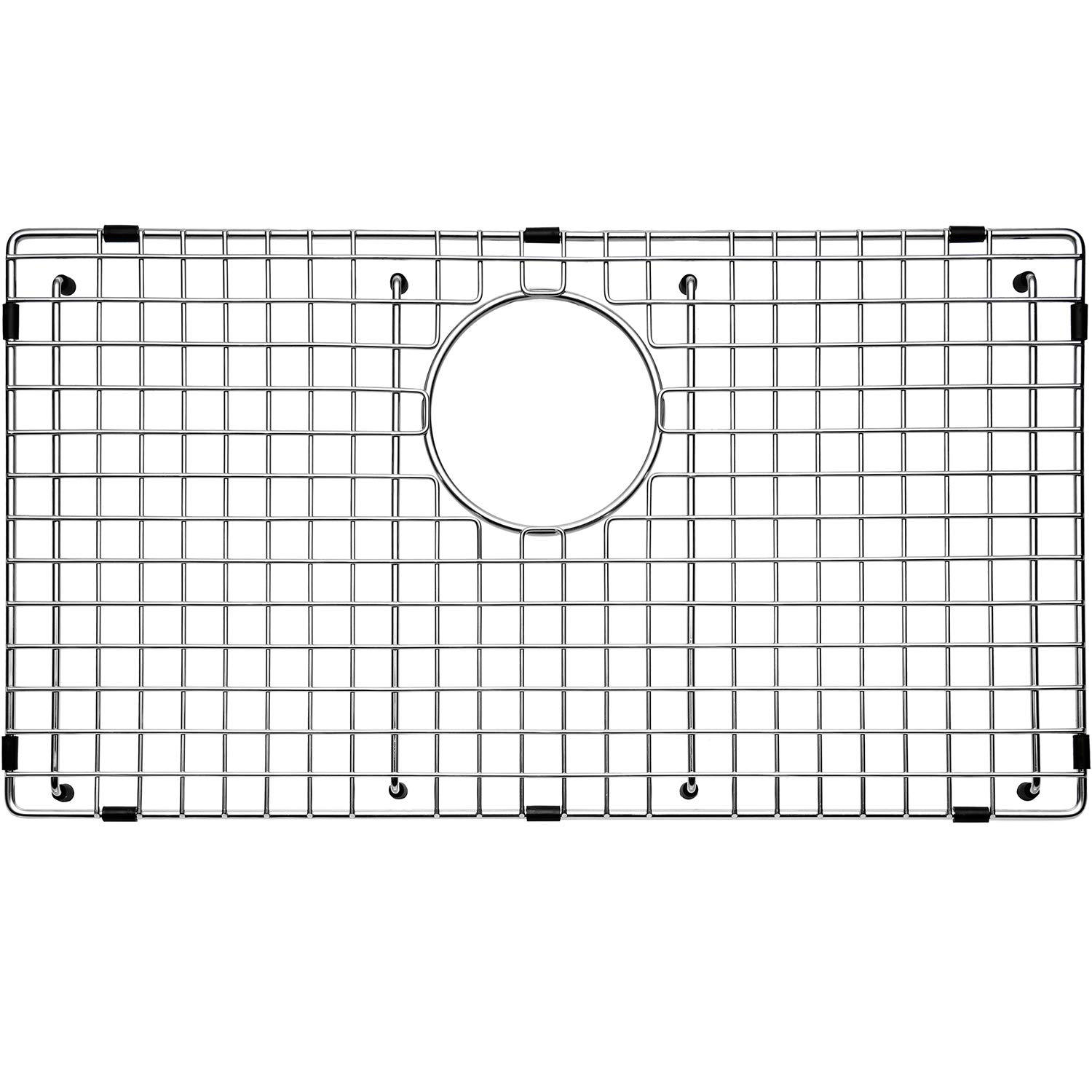 Serene Valley Sink Bottom Grid 26" X 13", Rear Drain with Corner Radius 3/8", Sink Protector SVH2613R