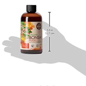 Bonsai Plant Food - Organic Liquid Fertilizer - Gentle Formula for Long Term Health - Excellent for All Live Indoor and Outdoor Bonsai Tree Plants in Pots (8 oz)