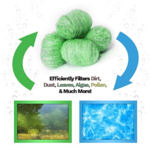 FilterBalls Minis - Clean Tech Filter Media - Made in The USA, Easy to Install Filter Media for Above Ground Pools - Replacement for Sand, Zeolite, and Mystic White - 1/2 Cubic Ft. Bag, Color may vary