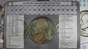 u.s. nickel hunting and collecting 11" x 17" coin roll rubber and cloth mat