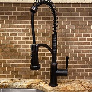 YITAHOME Kitchen Faucets with Pull Down Out Sprayer Oil Rubbed Bronze Commercial Sinks Faucet Single Hole Single Handle Brass Body for RV Laundry Kitchen (Oil Rubbed Bronze)