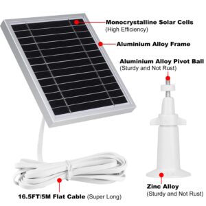 UYODM 3 Pack Solar Panel Charger Compatible with Arlo Essential Spotlight/XL Spotlight Only, 16.5ft Power Charging Cable Micro USB, IP66 Weatherproof Aluminum Alloy Frame Silver (Not for 2K/2nd Gen)