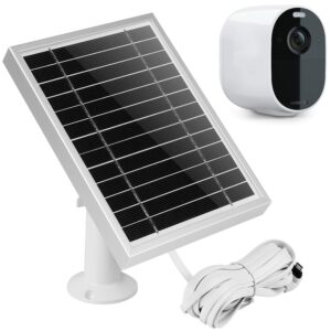 uyodm solar panel charger compatible with arlo essential spotlight/xl spotlight only, 16.5ft outdoor power charging cable micro usb, ip66 weatherproof aluminum alloy frame (not for 2k/2nd gen)