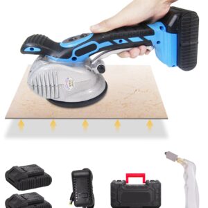 YJINGRUI Tile Vibration Machine 18000r/min, Tile Installation Tool Tile Tiling Machine, 16.8V 10AH Li-On Rechargeable (2 Battery)