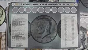 u.s. halve hunting and collecting 11" x 17" coin roll sorting mat for half dollars rubber and cloth