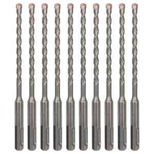 sabre tools 10-pack 1/4 inch x 6 inch sds plus rotary hammer drill bits, carbide tipped for brick, stone and concrete (1/4” x 4" x 6")