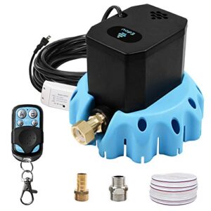 edou direct remote control pool cover pump | heavy duty | 1,200 gph max flow | 75 w | includes: 16' drainage hose & 3 adapters | ideal for draining water from above ground & inground pools blue