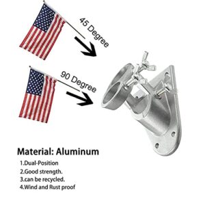 American flag with pole,Flag poles kit for 3 x 5 Flags Holder,Including 100% Polyester Flags, 6 FT stainless steel No Tangle Spinning Pole and 2-Position Flag Pole Bracket（American flag）