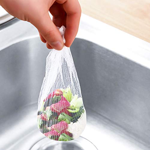 Kitchen sink strainer, Triangle Filter, Sink Strainer Bag sink net, Sink Fine Net Mesh Bag, Hanging Net Drain Basket Leftovers Soup Sink Garbage Storage Rack Holder(1 Holder + 100 PCS filters)