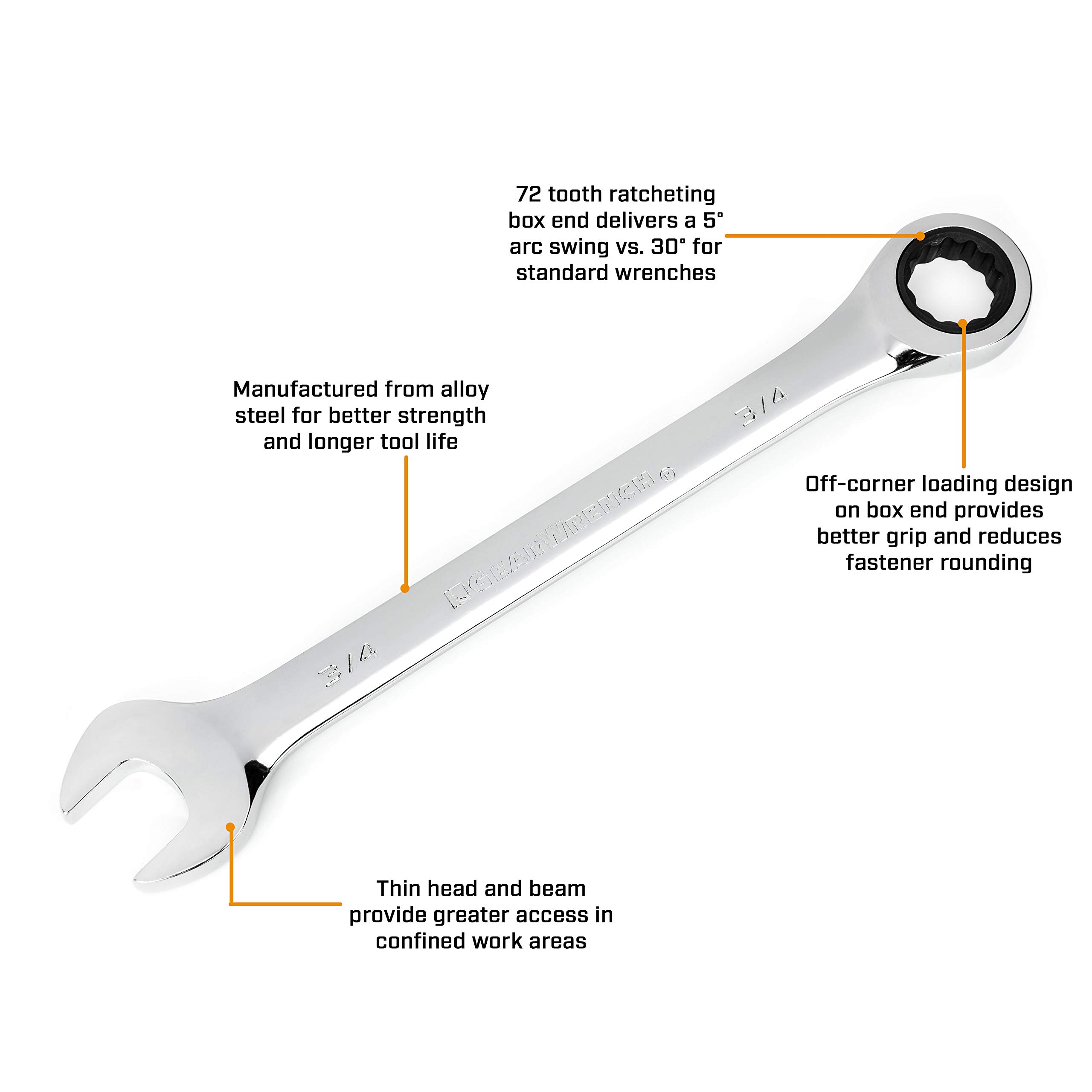 GEARWRENCH 20 Pc. Ratcheting Combination Wrench SAE/Metric - 35720A-02