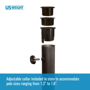 US Weight FUB28BZ Bronze 26 LB. Brown Umbrella Base